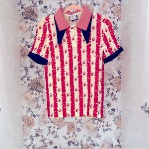 Mukzin Red and Blue Sequin Shirt